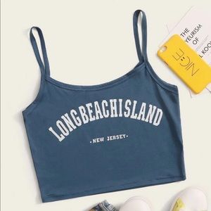 ✿ NEW dark blue crop top cami ✿